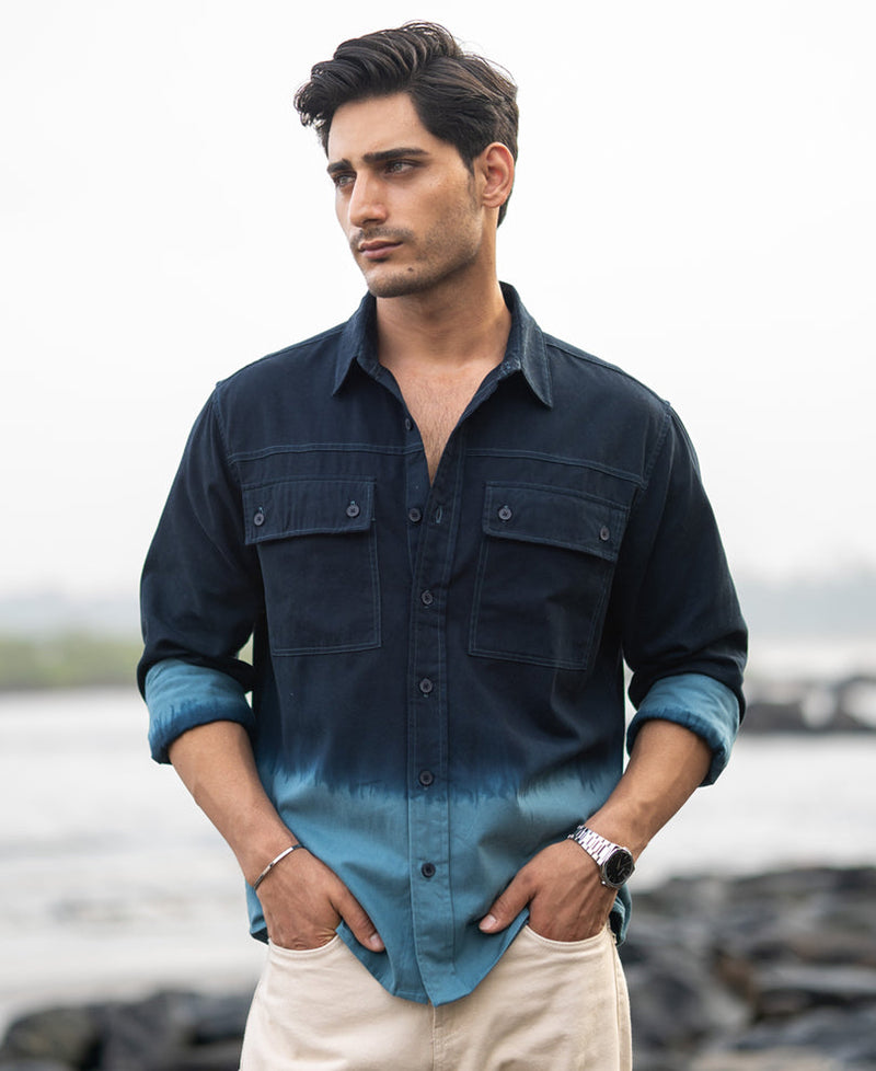 Dark Sky Structured Cargo Overshirt 100% Cotton
