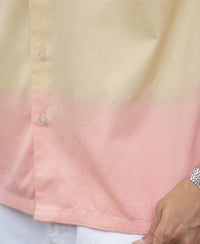 Yellow Ombre Structured Shirt 100% Cotton