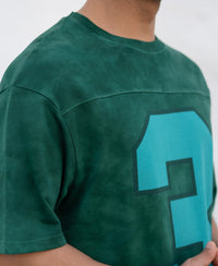 Dark Green Washed Graphic T-Shirt
