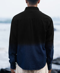 Black Ombre Denim Shirt 100% Cotton