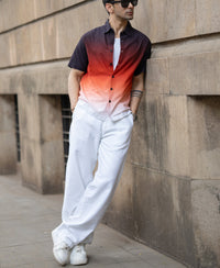 Dark Brick Ombre Shirt 100% Cotton