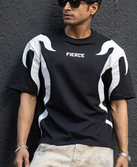 Black Graphic Oversized T-Shirt 100% Cotton
