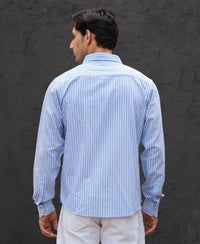Light Blue Oxford Stripe Shirt 100% Cotton