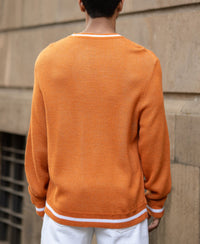 Orange Jacquard T-Shirt