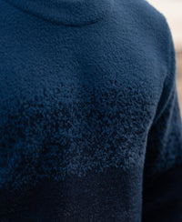 Navy Ombre Jacquard Knit T-Shirt