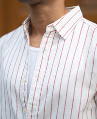 Maroon Broad Stripe Shirt