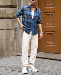 Blue Ombre Check Shirt
