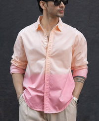Light Peach Ombre Shirt 100% Cotton