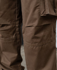 Brown Overdyed Cotton Cargo Pants
