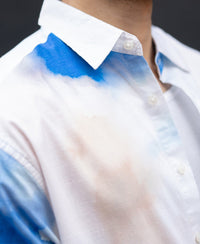 Blue Tie Dye Print shirt 100% Cotton