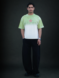 Green Ombre Graphic T-Shirt 100% Cotton