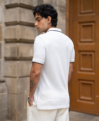 Off White Structured Knit T-Shirt