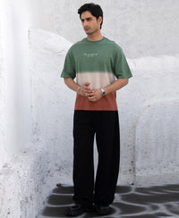 Green & Brown Ombre T-Shirt 100% Cotton