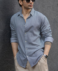 Black & White Striped Shirt 100% Cotton