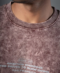 Brown Washed Graphic T-Shirt 100% Cotton