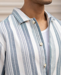 Blue Structure Stripe Shirt