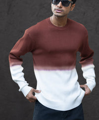 Rust Ombre Knit T-Shirt 100% Cotton