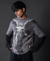 Grey Angel Grunge T-Shirt 100% Cotton