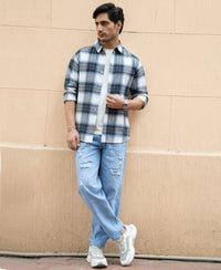 Black Lighweight Checks Shirt