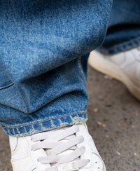 Blue Washed Baggy Jeans