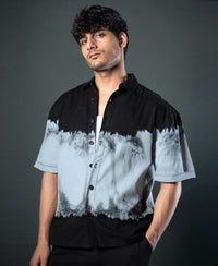 Black Tie-Dye Boxy Shirt 100% Cotton