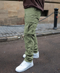 Olive Cotton Cargo Pant