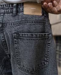 Charcoal Panelled Barrel Fit Jeans