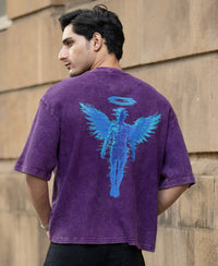 Purple Washed Graphic T-Shirt