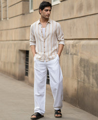Natural Broad Striped Shirt