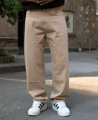 Beige Baggy Fit Jeans