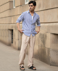 Blue Nautical Stripe Shirt 100% Cotton