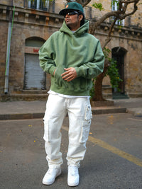 Off White Patch Pockets Denim Jeans