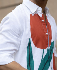 Tulip Print Lightweight Shirt 100% Cotton