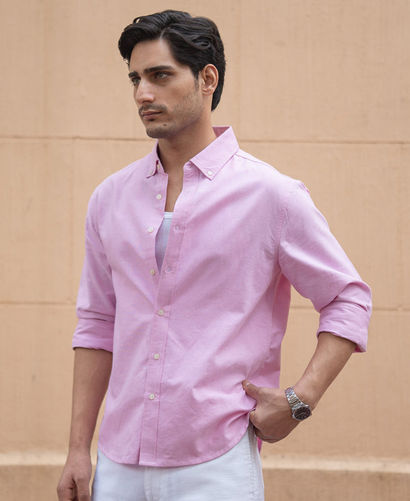 Pink Oxford Shirt 100% Cotton