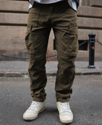 Olive Regular Fit Cotton Cargo Pant