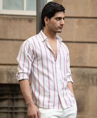 Pink & Natural Stripe Shirt