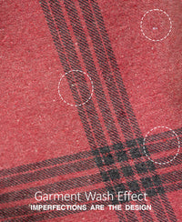 Red Washed Checks Shirt