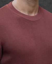 Rust Ombre Knit T-Shirt 100% Cotton
