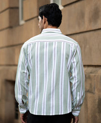 Green Strucured Stripe Shirt