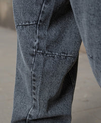 Charcoal Panelled Barrel Fit Jeans