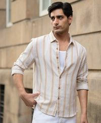 Natural Broad Striped Shirt