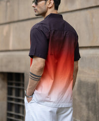 Dark Brick Ombre Shirt 100% Cotton