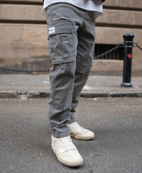 Grey Regular Fit Cotton Cargo Pant