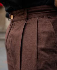 Dark Brown Linen Pant