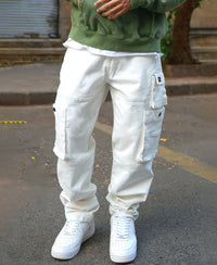 Off White Patch Pockets Denim Jeans