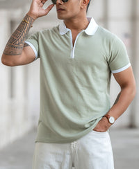 Pista Green Regular Fit Half Sleeves T-Shirt