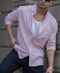 Red Stripe Shirt 100% Cotton