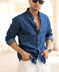 Blue Denim Shirt 100% Cotton