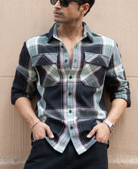 Black Structure Checks Shirt