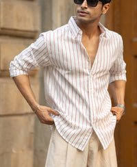 Maroon Broad Stripe Shirt